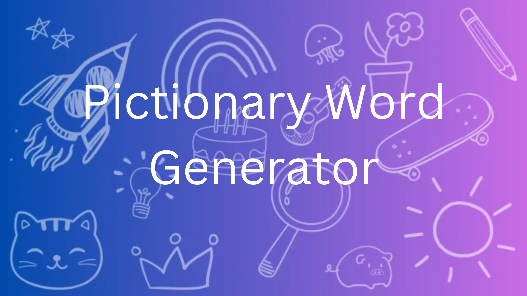 Cover Image for Generador gratuito de palabras Pictionary por Merlin.AI