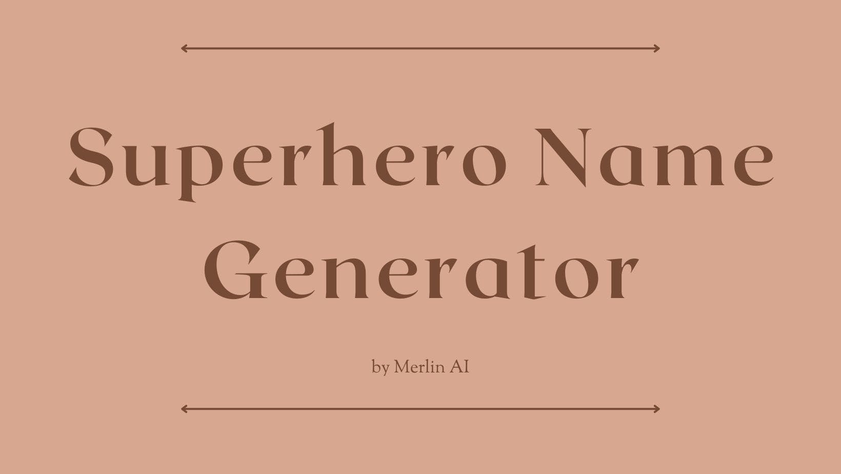 Cover Image for Kostenloser Superhelden-Namensgenerator von Merlin AI